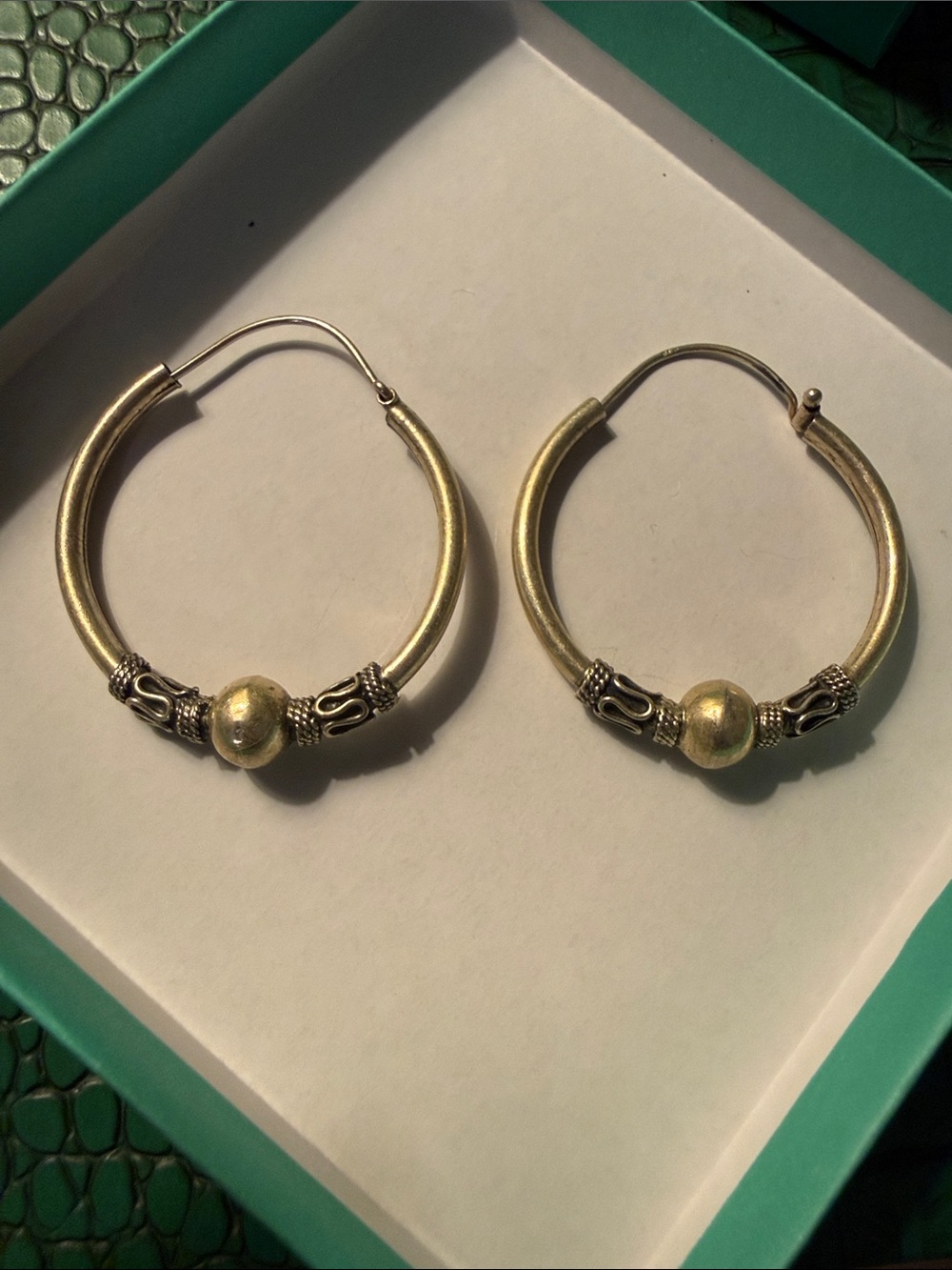 Sterling Silver Bali Earrings Vintage